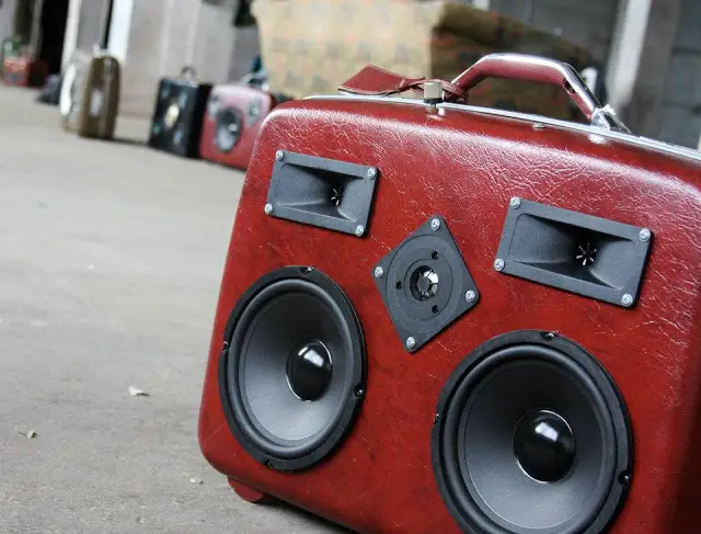 Read more about the article A Case Of Bass. Vintage Suitcases and Train Cases Turned Into One of A Kind Speakers.