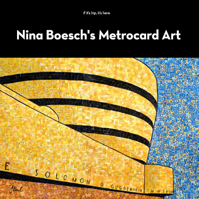 Read more about the article New York People, Places and Things Made With Cut Up MetroCards by Nina Boesch.