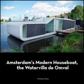 Inside and Out of Amsterdam’s Modern Houseboat, the Watervilla de Omval.