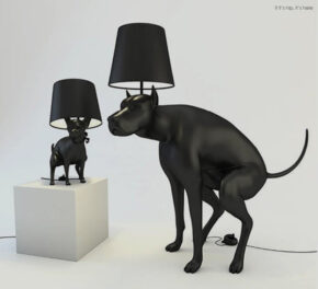 Defecating Dogs Brighten Up A Room. Pooping Dog Lamps By Whatshisname.