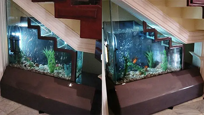 under stairs aquarium