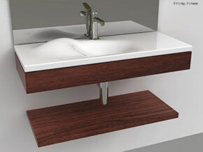 Kanera’s Custom Made Furniture For Their Beautiful Undulating Wash Basins.