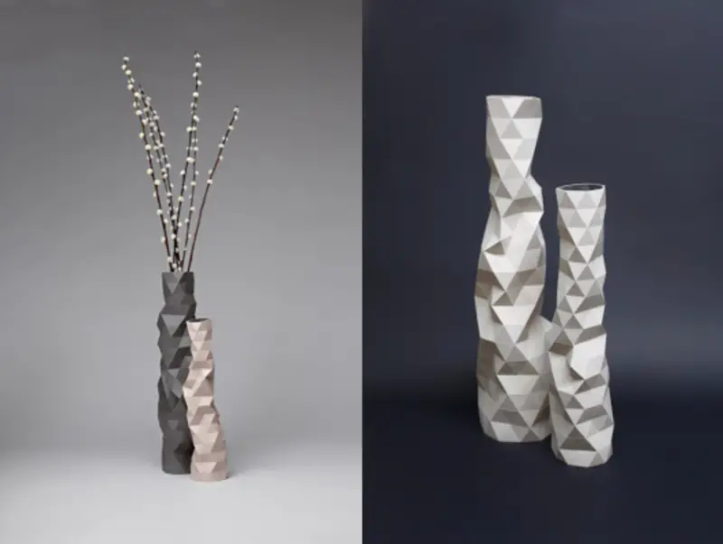FACETURE series by Phil Cuttance vases