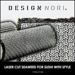 Sushi With Style. Laser Cut Designer Nori Created For Umino Seaweed Shop.