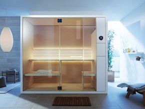 New Smaller Modern Saunas With Transparent Glass Fronts By EOOS For Duravit.