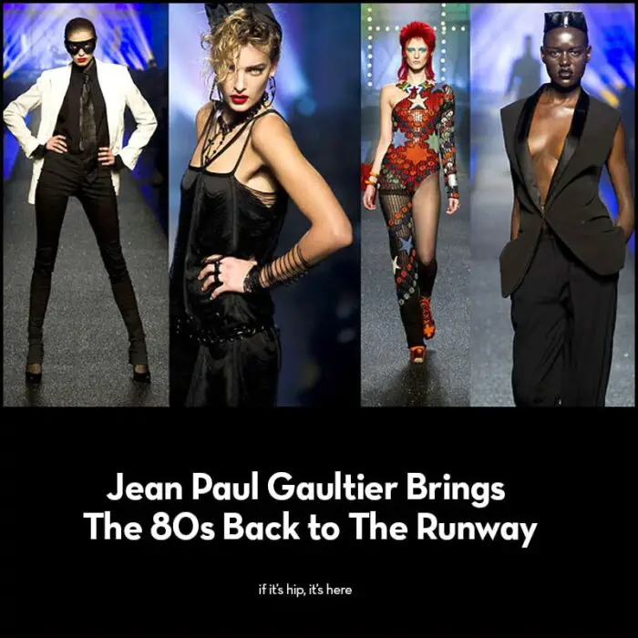 Read more about the article Gaultier Brings Back The 80s With Fashion Homages to Grace Jones, Madonna, Annie Lennox, Boy George and More.