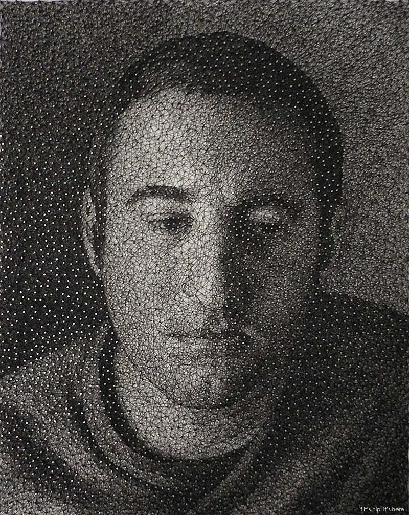 Portraits Made with a single thread