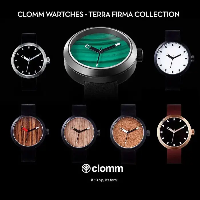 Read more about the article Introducing Clomm Watches Terra Firma Collection – Modern Unisex Timepieces With Seven Unique Faces.