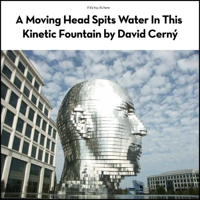 Metalmorphosis Moving Water Sculpture by David Cerny