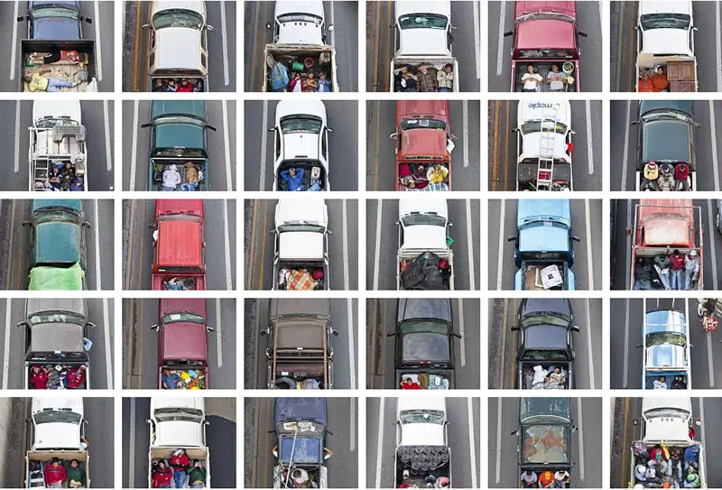 ganged carpoolers photos