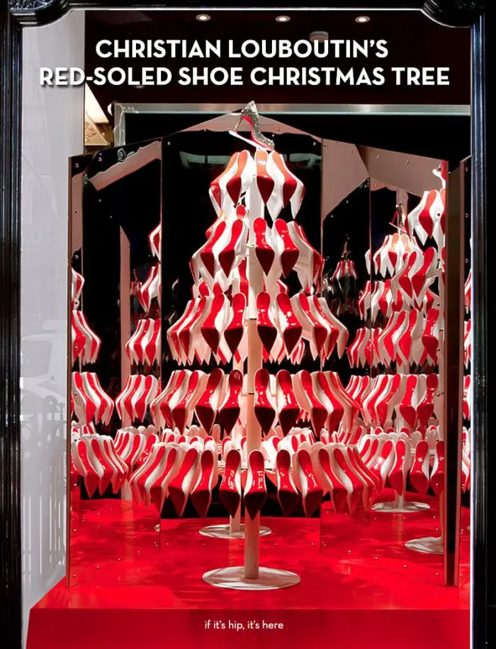 Read more about the article A Shoe Lovers’ Holiday Fantasy. Red-Soled Christmas Trees For Christian Louboutin Boutiques.