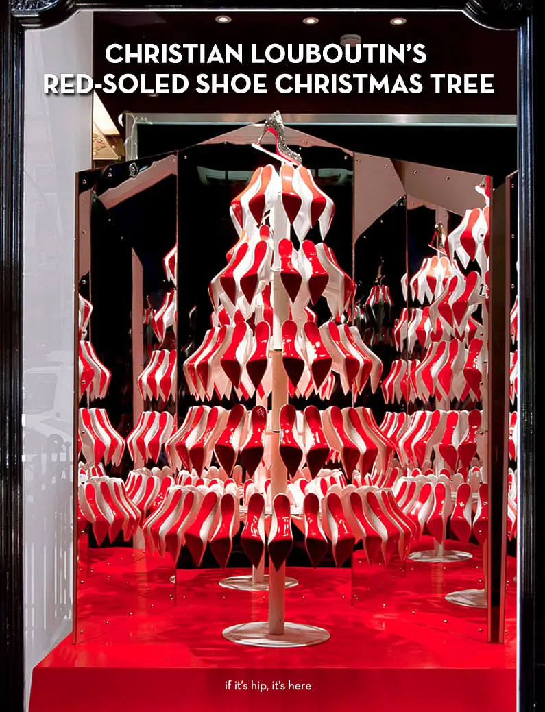 christian louboutin's red-soled christmas tree