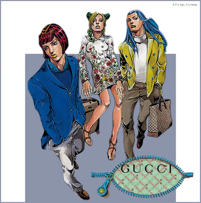 Read more about the article Gucci Goes Manga. The Italian Brand Collaborates With Illustrator Hirohiko Araki For Window Displays and SPUR Magazine
