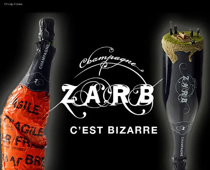 Read more about the article Bizarre Bottles of Bubbly. 43 Artist Designed Bottles of Zarb Champagne.