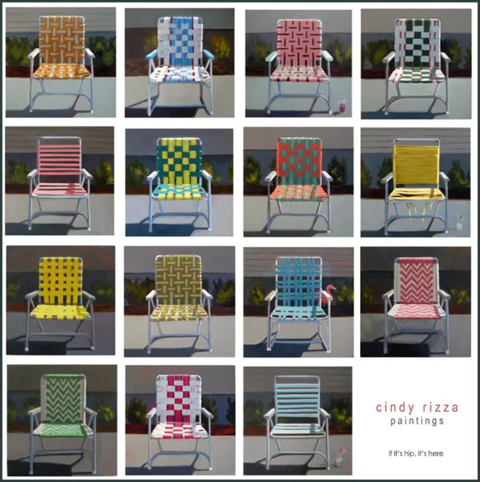 Read more about the article Capturing Summer In Paintings Of Lawn Chairs. Contemporary Realism and Impressionism by Cindy Rizza.