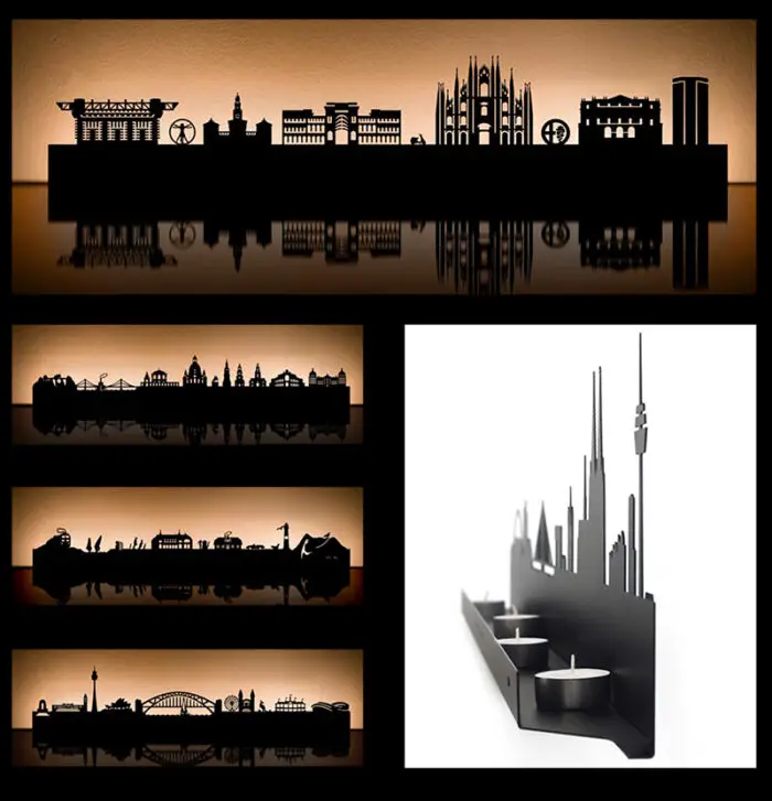 Read more about the article Radius Turns 20 Metropolitan Cities Into Cities Of Light. City Skyline Candle Holders.