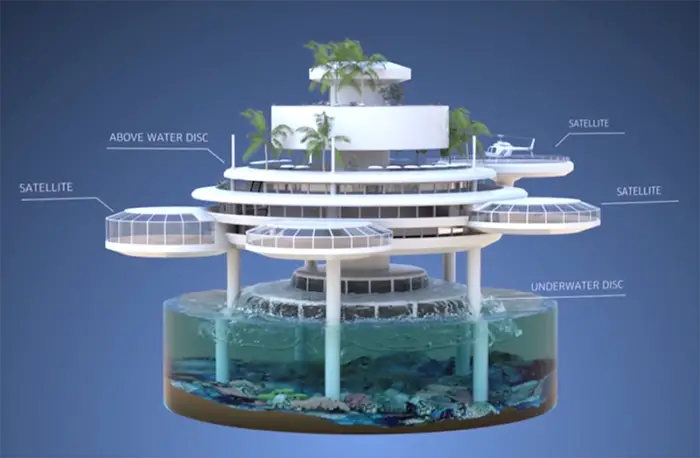 water discus hotel schematic