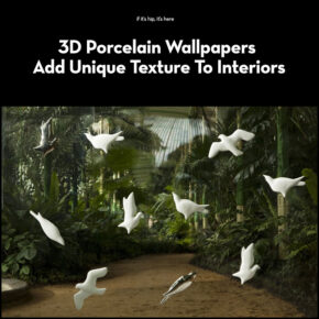 3D Porcelain Wallpapers by Daniel Pirsc Add Unique Texture To Interiors.