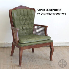 Chairs, Clothes and Objects Made Entirely Of Paper By Vincent Tomczyk.