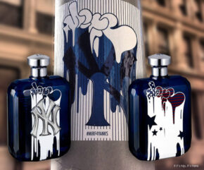 Graffiti Artists MIRF Create Limited Edition Fragrance Bottle For NY Yankees.