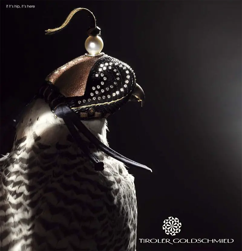 Formal Falconry Tiroler Goldschmeids Diamond-studded Hawk Hoods