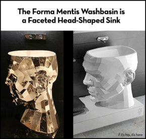 An Angular Head Becomes A Sink in The Forma Mentis Washbasin.