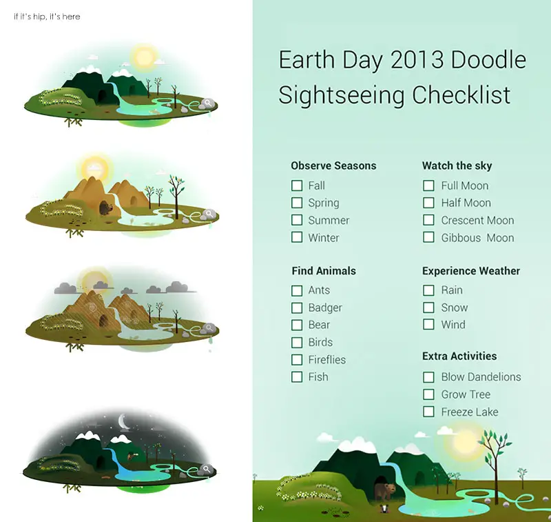 interactive earth day google doodle