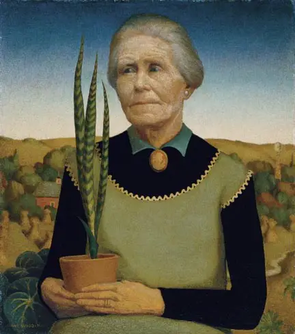 grant wood mom painting