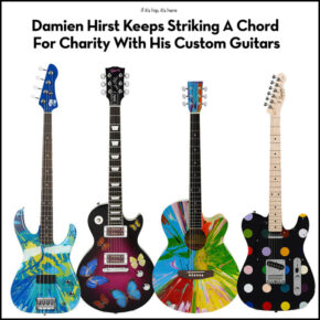Damien Hirst Keeps Striking A Chord For Charity With His Custom Guitars.