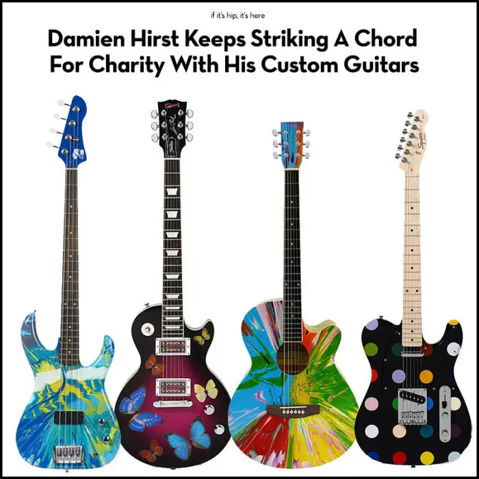 Read more about the article Damien Hirst Keeps Striking A Chord For Charity With His Custom Guitars.