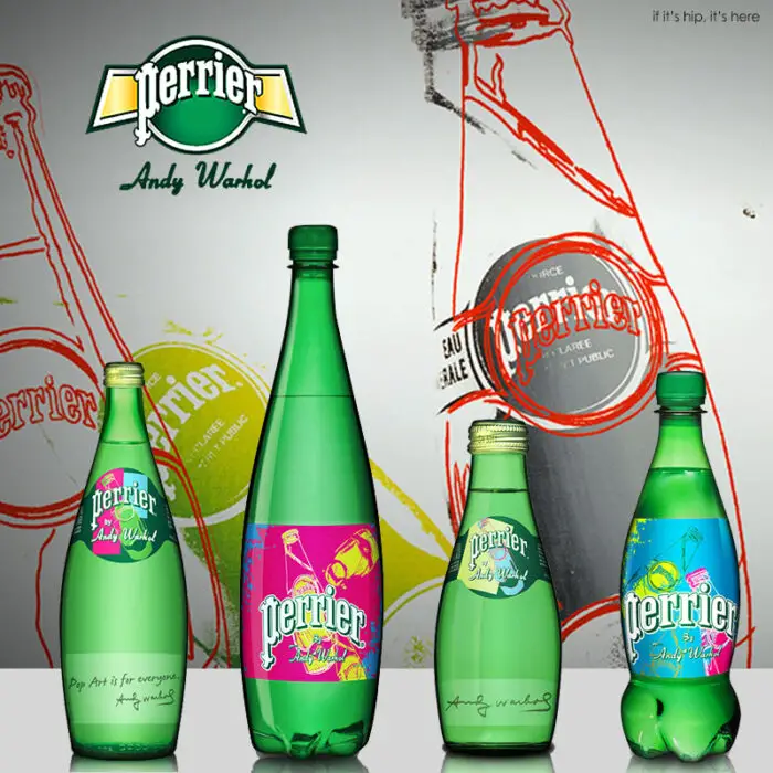 Read more about the article Perrier By Warhol. New 2013 Andy Warhol Inspired Limited Edition Perrier Bottles.