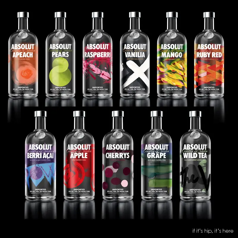 redesigned absolut vodka bottles