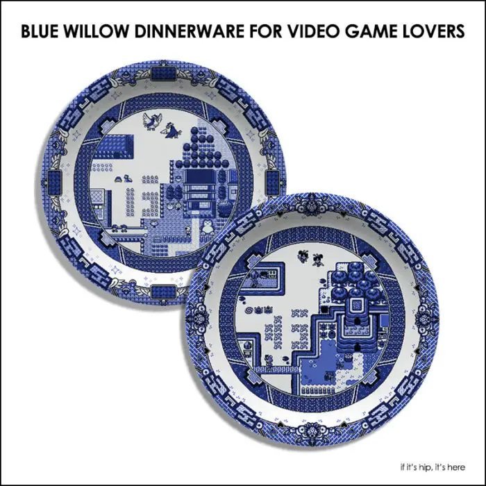Read more about the article Blue Willow Dinnerware For Video Game Lovers by Olly Moss.
