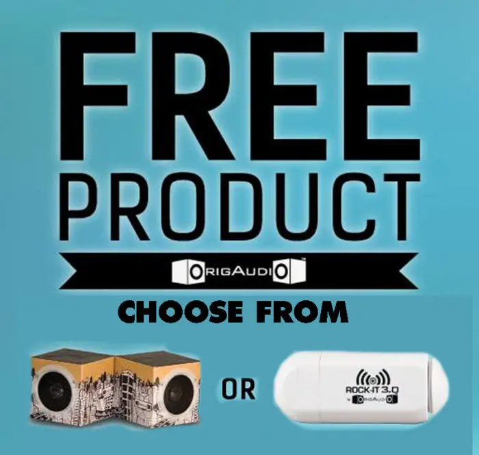 Read more about the article Get A FREE Fold and Play Recycled Speakers or Rocki-It 3.0 From OrigAudio In Honor Of Their Anniversary.