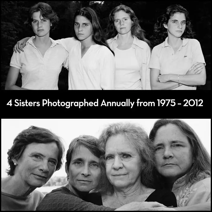 Read more about the article 37 Years Of The Brown Sisters. Four Sisters Photographed Annually From 1975 – 2012.