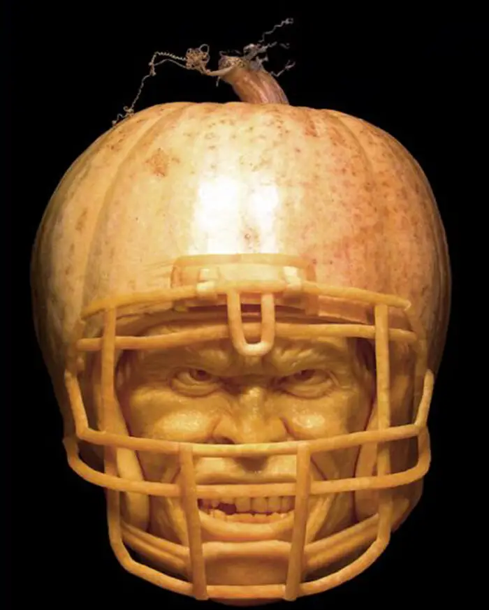 football player pumpkin