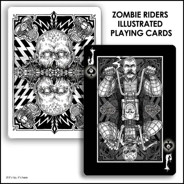 Read more about the article Zombies, Motorcycles and Poker: Zombie Riders Playing Cards By Gavin Rooney.