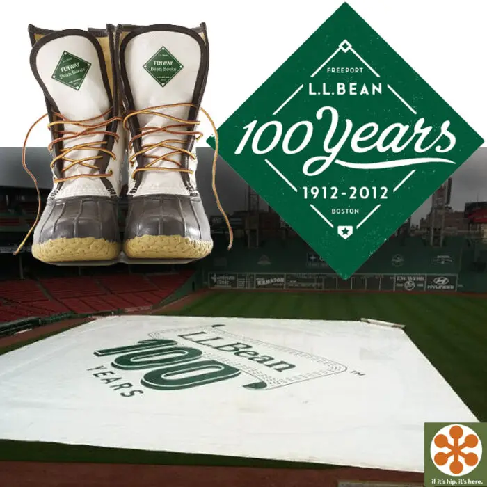Read more about the article Fenway Boots! LL Bean Gives Away 50 Made-To-Order Boots Created With Fenway Park Rain Tarp.