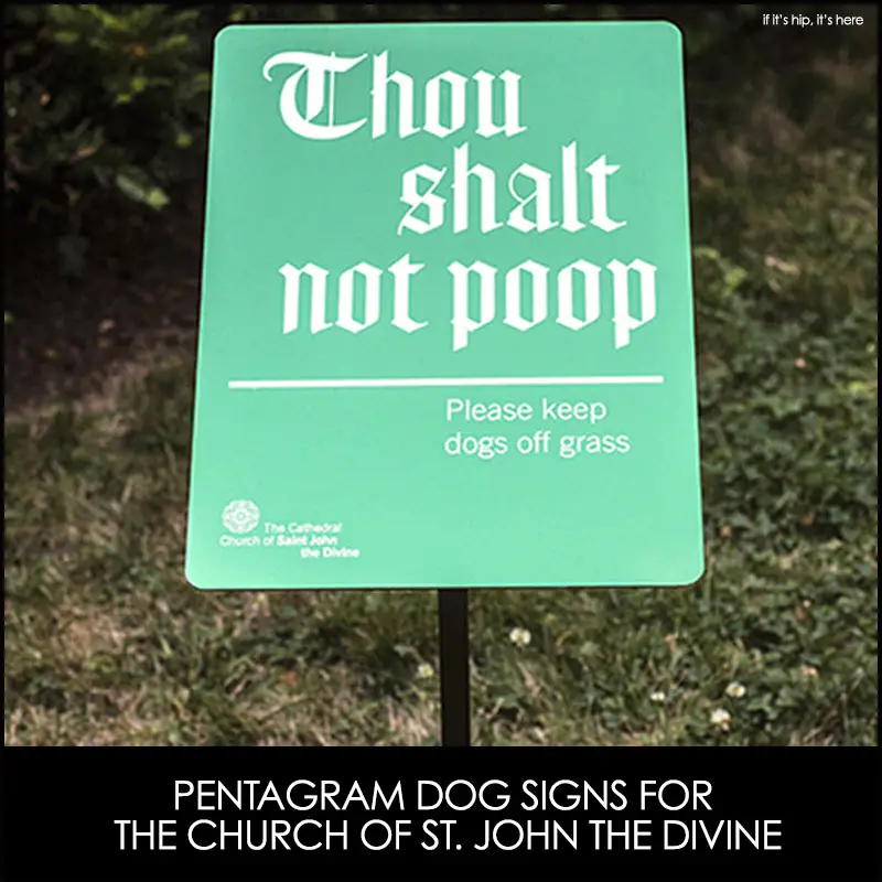 pentagram dog signs for the church of st. john the divine