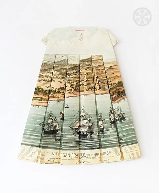 vintage paper map dresses