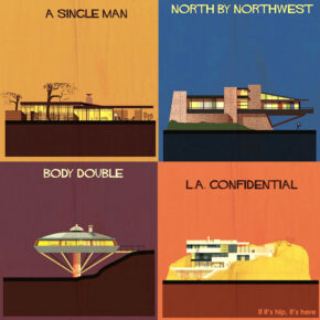 ARCHICINE: Famous Movie Architecture As Modernist Illustrations.