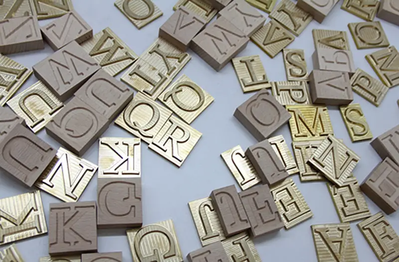 Imprinted Temporary Letterpress Monograms