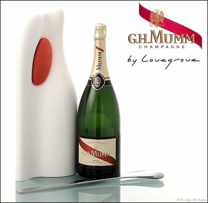 Ross Lovegrove saber and champagne case for Mumm