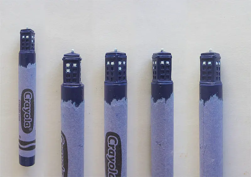 tardis carved crayon