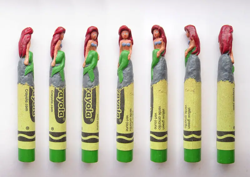 the little mermaid carved crayon