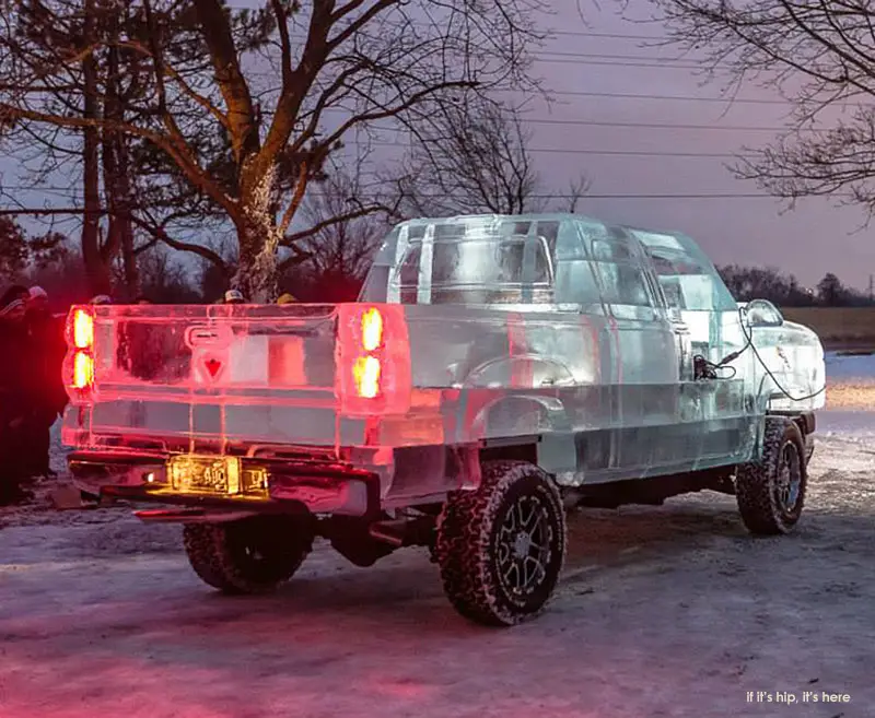 Drivable Truck Made of Ice