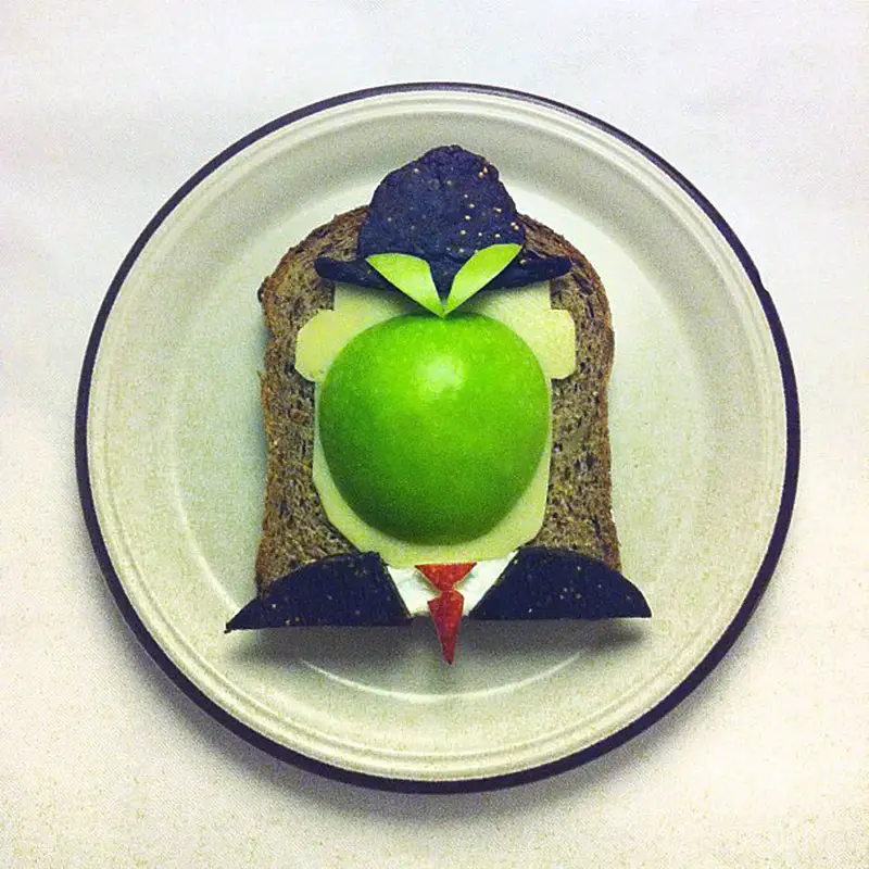 magritte art toast