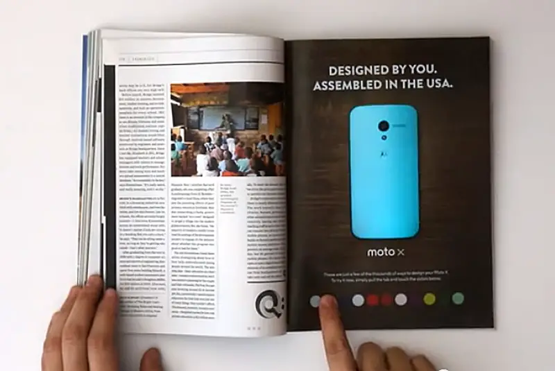 First Interactive Print Ad