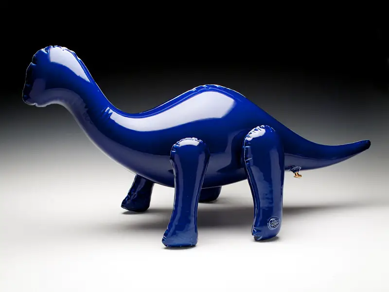 ceramic inflated dinosaur sculpture