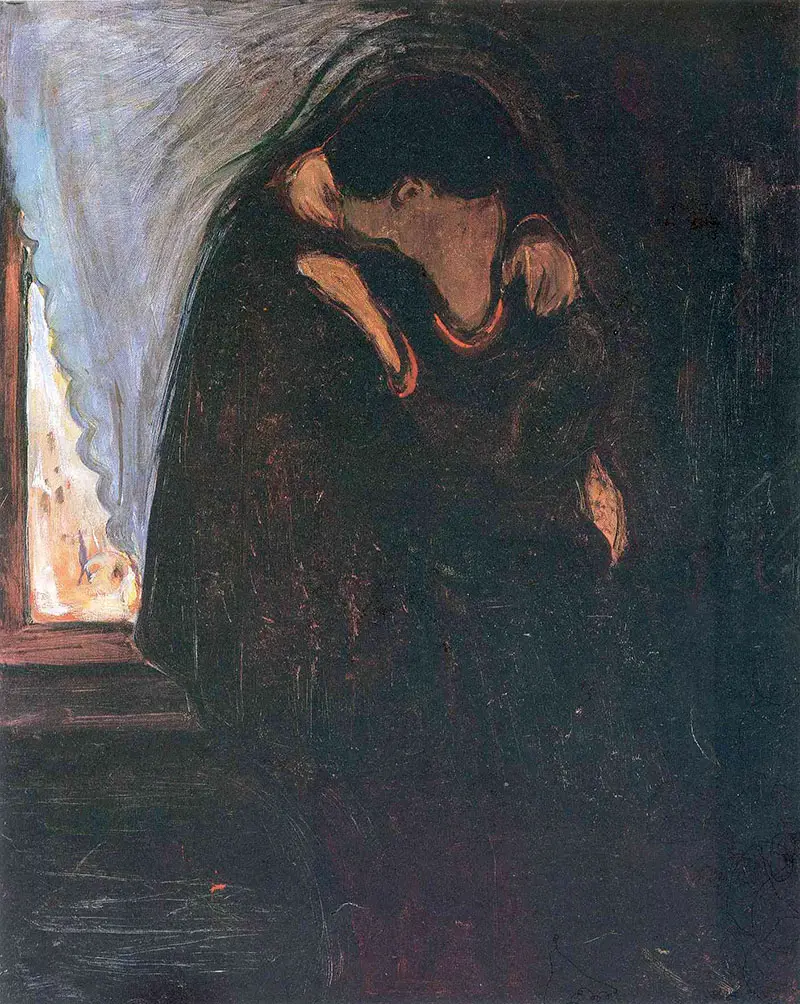 Edvard Munch, The Kiss painting, 1897